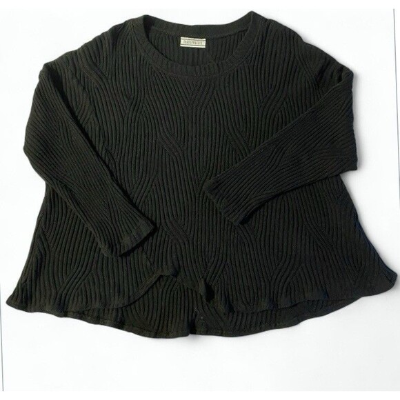 Transparente Black Pullover Sweater One Size Lagenlook Made In Germany 52” Chest - Picture 1 of 5